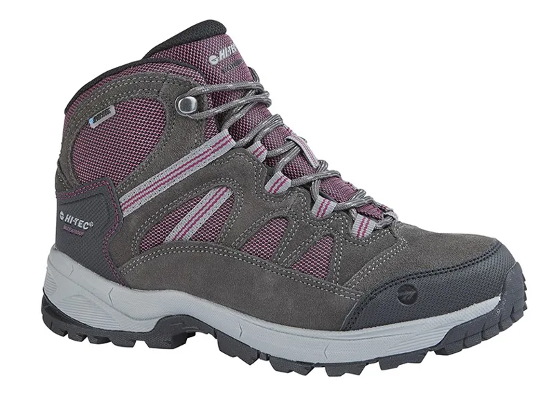 Hi-Tec Women's Bandera Lite Waterproof Walking Boots in Charcoal/Amaranth/Grey